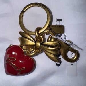 Coach Heart Keychain